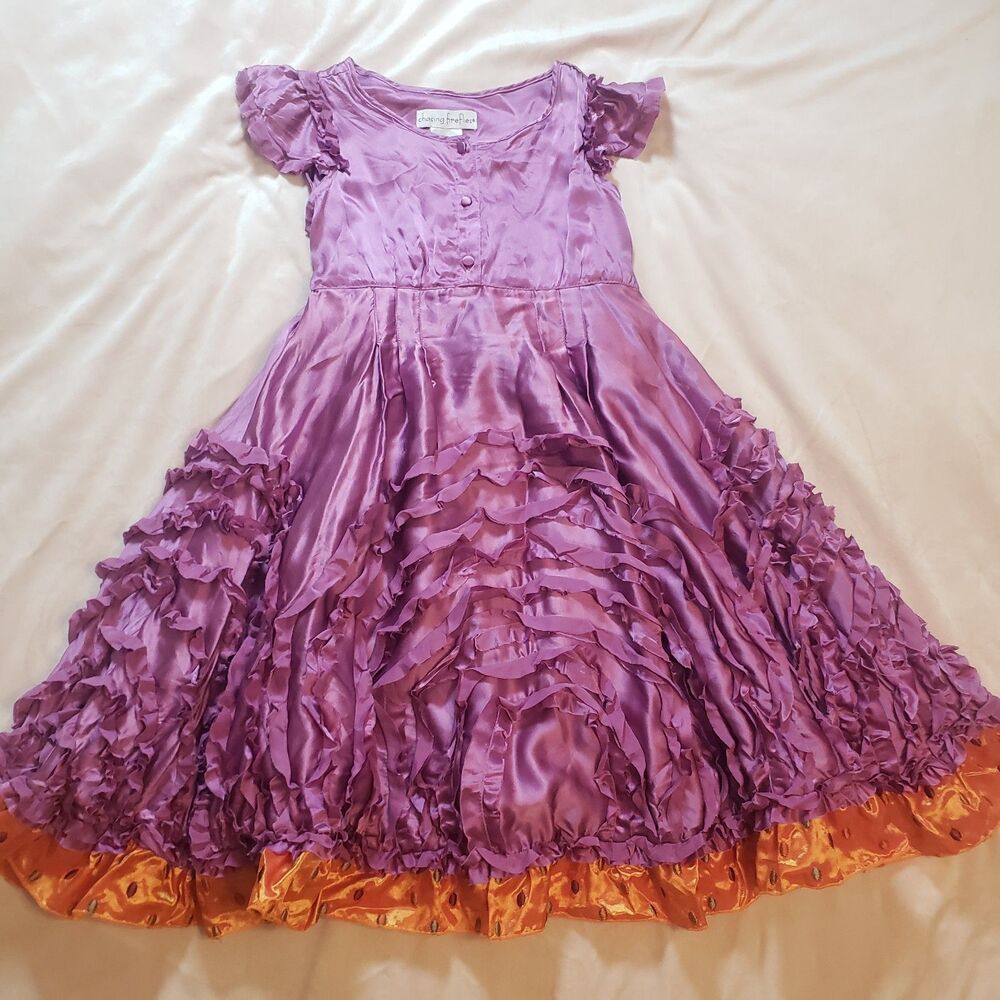 Meli Meli Silk Chasing Fireflies Purple Dress